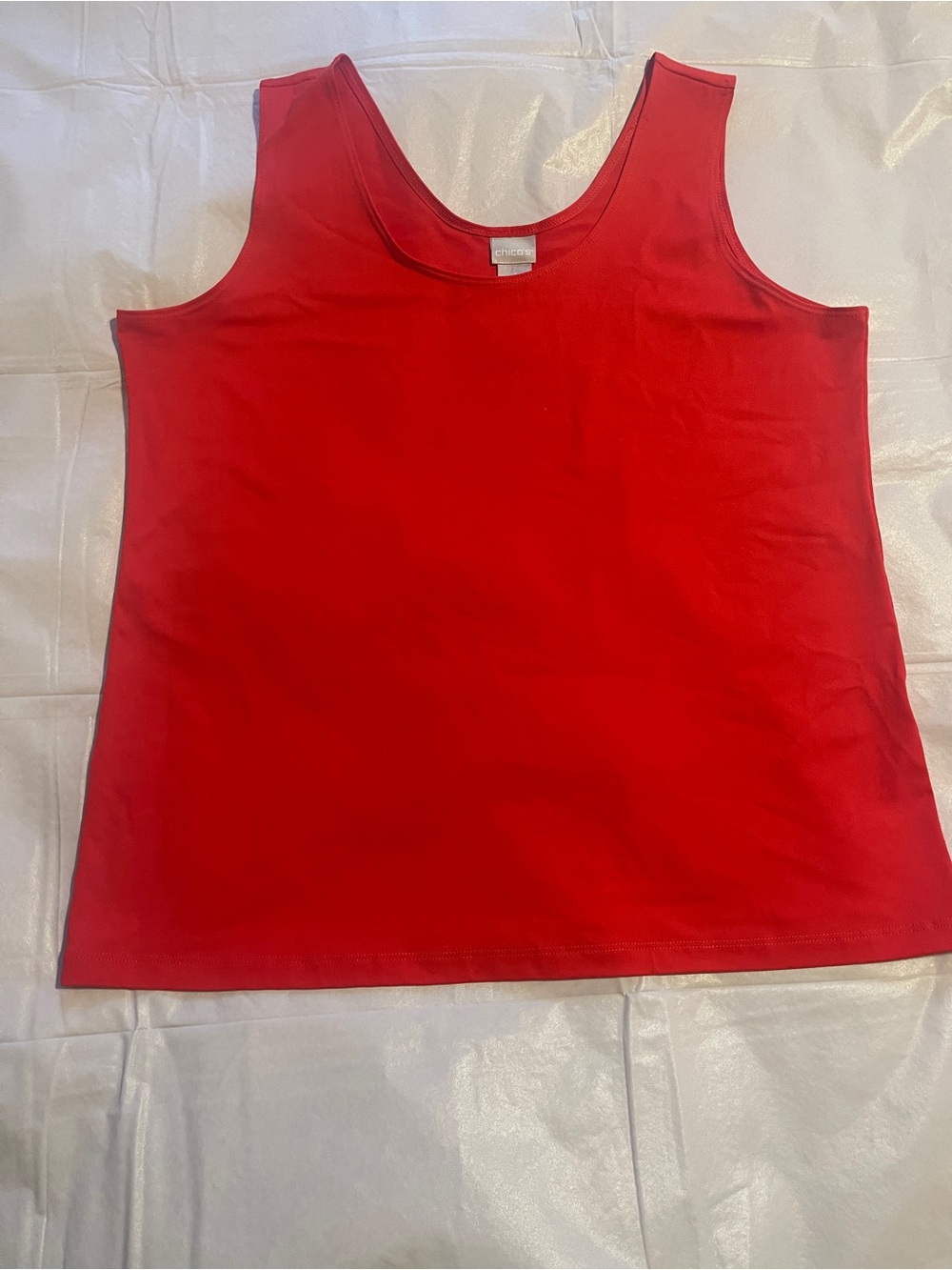 Chico's Vibrant Red Scoop Neck Tank